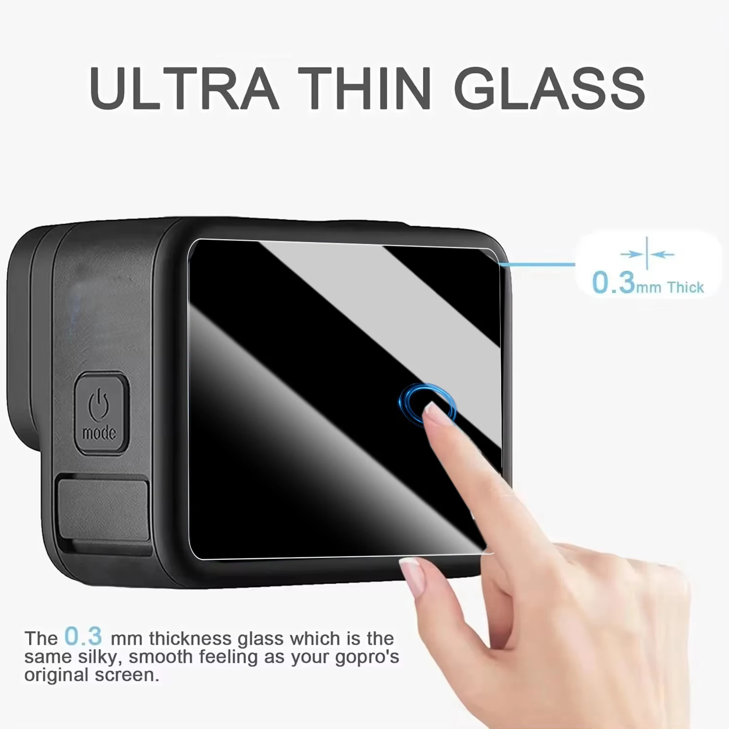 1-6pcs Screen Protector for Gopro Hero 11 10 9 Back Camera Lens Film Anti-scratch Tempered Glass for Go Pro Hero11 Hero 10 9