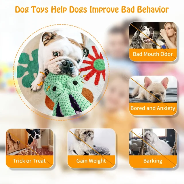 Pet Plush Toy Cat Dog Voice Octopus Shell Puzzle Toy Bite Resistant Interactive Pet Dog Teeth Cleaning Chew Toy Pet Supplies 4