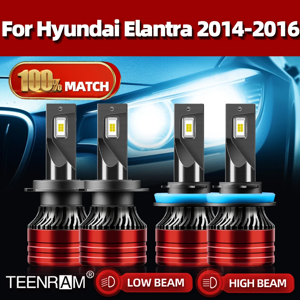 

40000LM H7 H11 Canbus LED Headlight 240W Car Light Bulbs 12V 6000K White Turbo Auto Lamp For Hyundai Elantra 2014 2015 2016