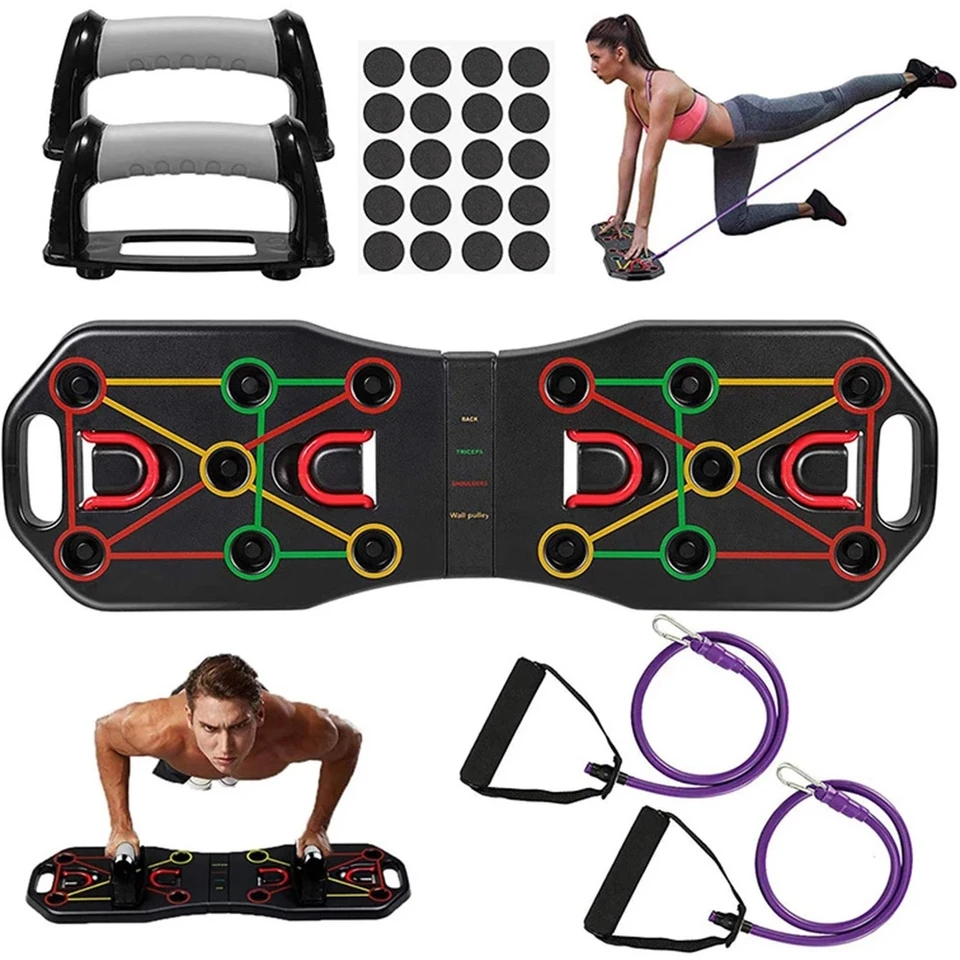 Système d'entraînement complet avec planche à pompes et bandes de  résistance - Accessoire de musculation - Achat & prix