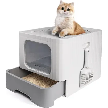 Large Covered Top-Entry Litter Box 1