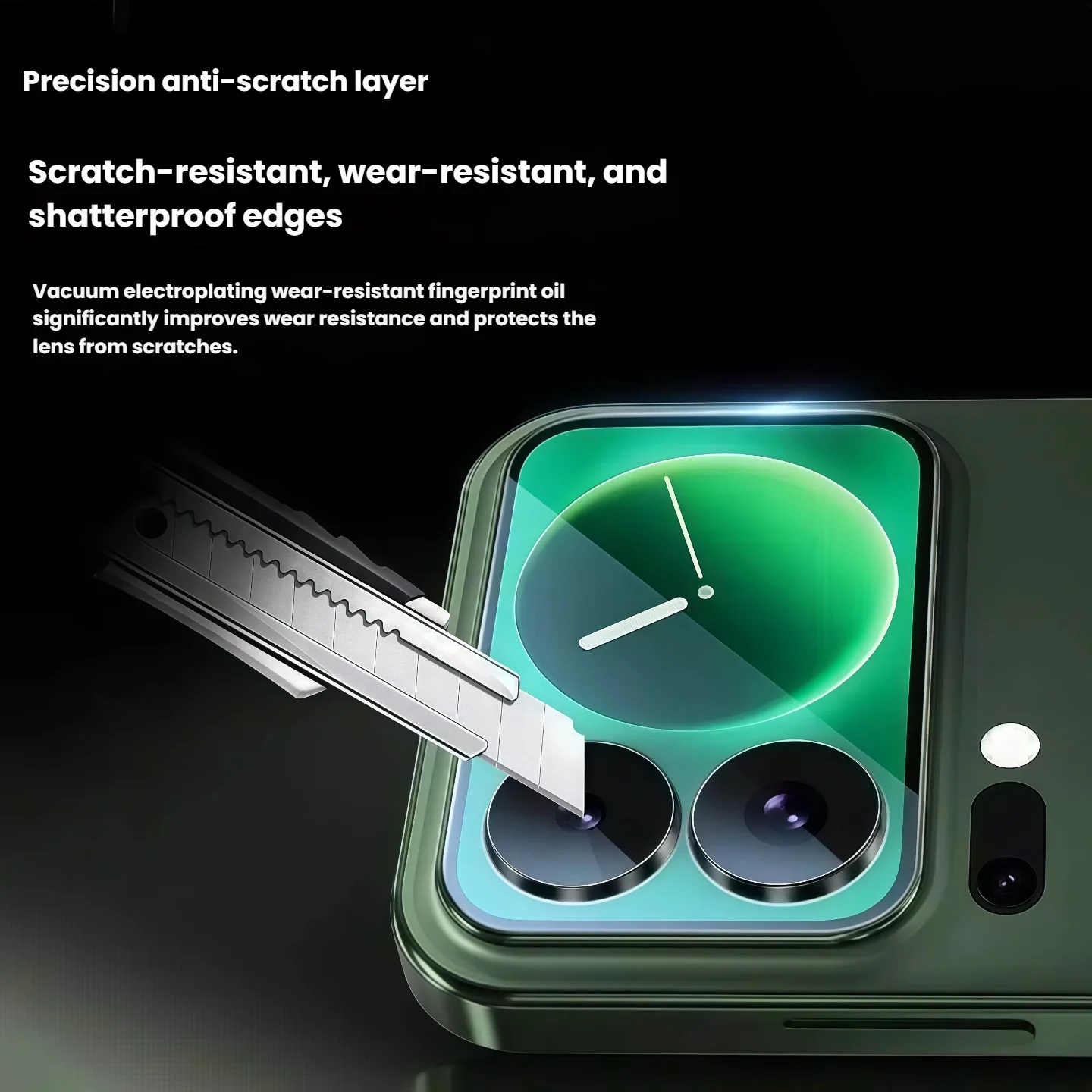 Premium Anti-Shatter Full Coverage Tempered Glass Screen Protector with Camera Lens & Back Cover Protection