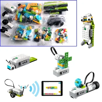 Per l'istruzione elettronica We-do2.0 Kit di mattoni PF 45300 Robot programmato blocchi di costruzione ad alta tecnologia fai da te compatibili con LEGOed