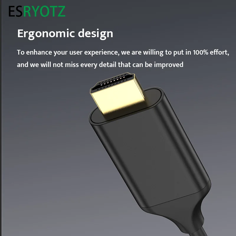 애플 맥북 프로 델 레노버용 USB-C to HDTV 케이블, USB to HDMI 호환 어댑터 컨버터 케이블, 4K 60HZ ESRYOTZ