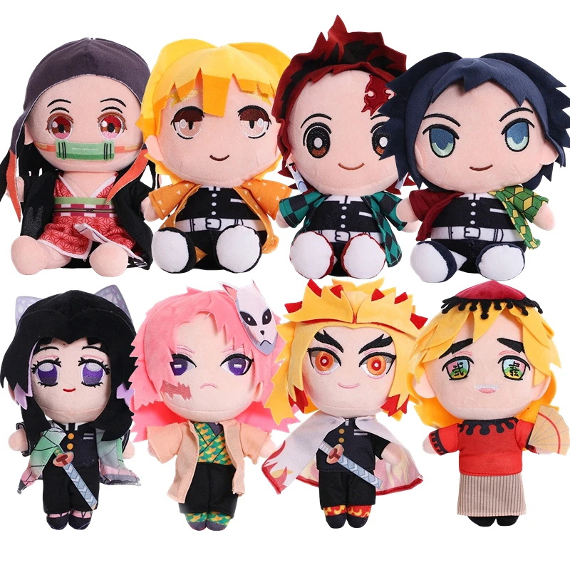 Demon Slayer Anime Plush Stuffed Toys Kamado Tanjirou Nezuko Kochou Shinobu Cartoon Figure Manga Dolls Kids Birthday Gifts Decor тетрадь 96л кл shinobu kocho v2 demon slayer