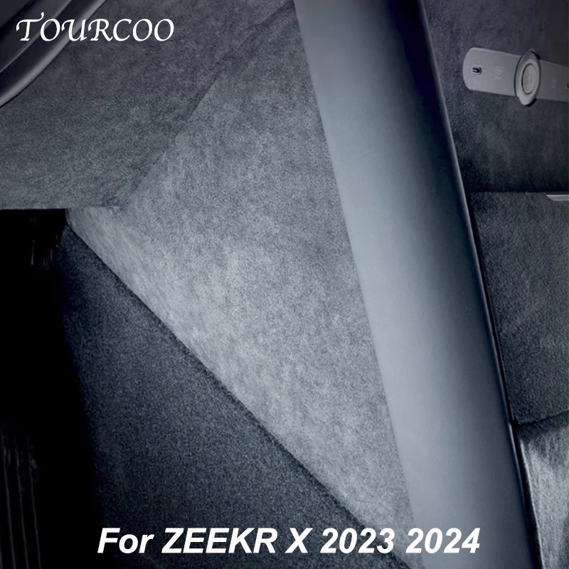 

For ZEEKR X 2023 2024 On Both Sides Of The Dashboard Center Console Suede Protective Tape Alcantara Accessories