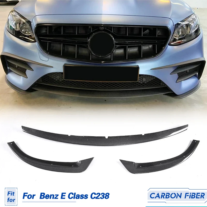 

Car Front Bumper Lip Carbon Fiber For Mercedes Benz E Class C238 E200 E300 E400 E500 Sport 2-Door 2017 2018 Front Lip Aprons