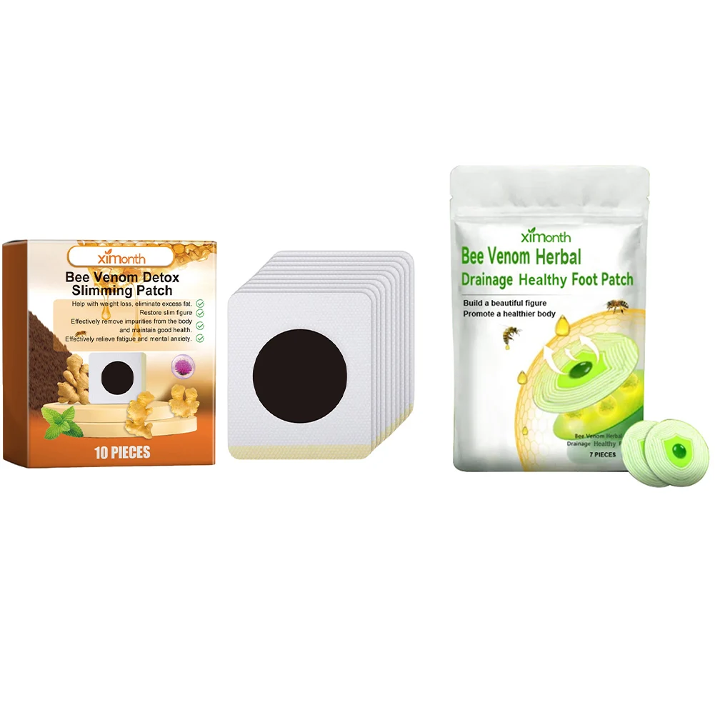 7/10pcs Bee Venom Lymphatic Drainage Slimming Patch Improve Stomach Lose Weight Detox Sticker Slimming Patch for Women and Men