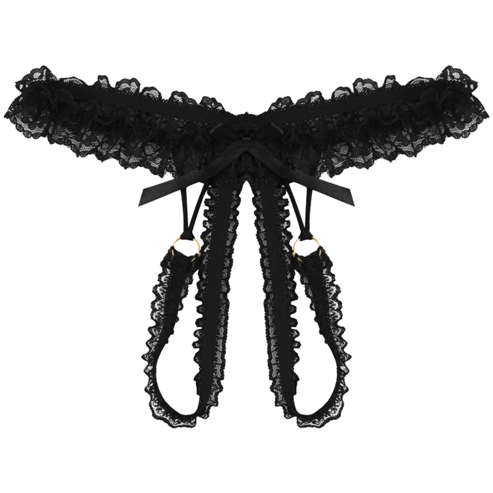 Lace Crotch Opening Underwear Slip Sexy Erotic Woman Open Underwear