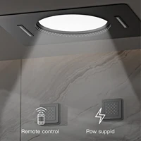 AITANA หรูหราปืนทองเหลืองสีเทาเพดานระบบฝักบัวอาบน้ําอุณหภูมิคงที่ฝัง LED จอแสดงผลดิจิตอลห้องน้ําก๊อกน้ําร้อนและเย็น 5