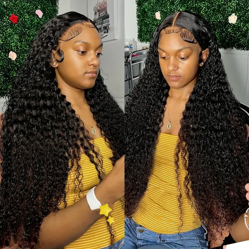 

Human Hair 13x4 4x4 Lace Front Wigs Kinky Curly Wigs Pre Plucked Hairline Transparent Lace Frontal Wigs For Women