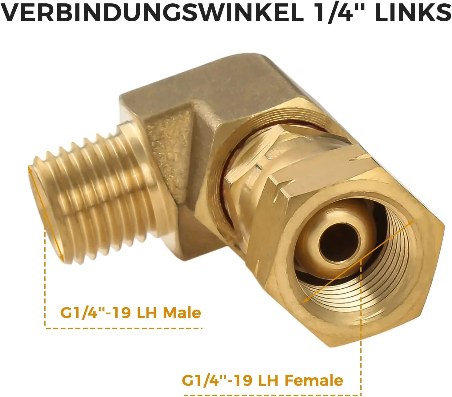 Raccord Coude - SODIAL(R) 90 Degres Coude 1/4 "PT Male A 1/4" PT Femelle Raccord De Tuyauterie