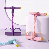 4-Tube Pedal Resistance Band Multifunction Tension Rope Elastic Yoga Pedal Puller Body Stretching Trainer Home Gym Workout Equipment - Image 5