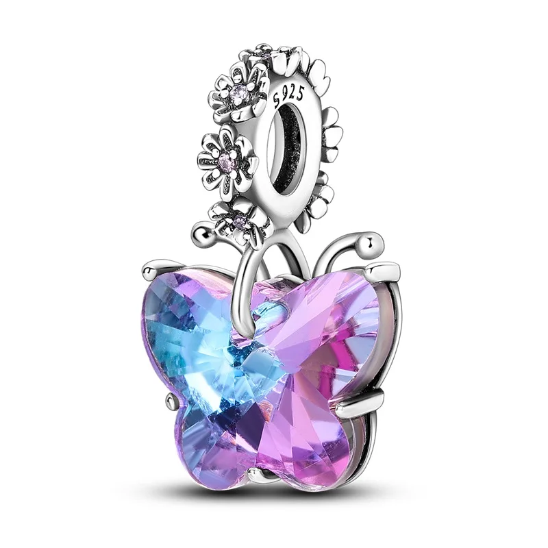S925 Silver Plated Cute Claw Bone Love Beads Charms Pendants for Original Bracelets DIY Jewelry Gifts silver charms