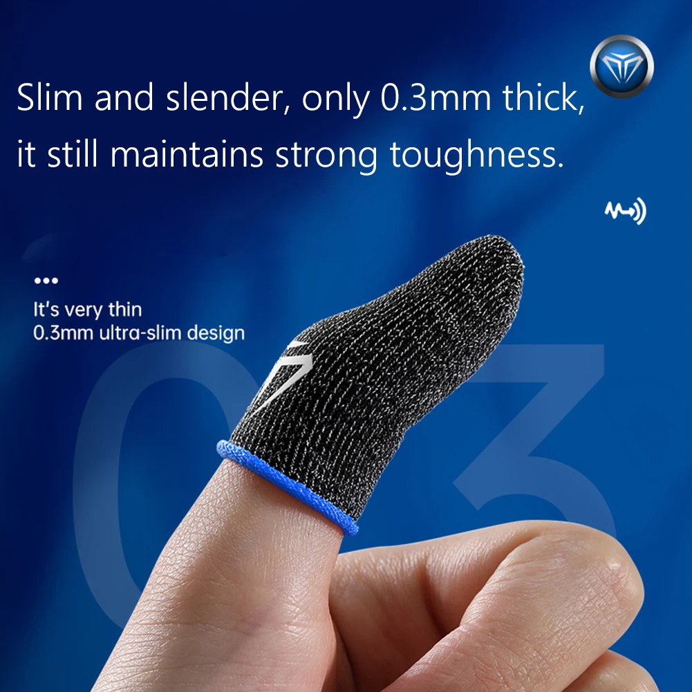 2pcs S02 Game Controller Finger Sleeve for PUBG Touch Screen Gaming Thumb Gloves