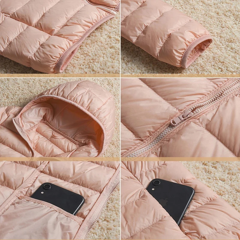 2023 New Women Thin Down Jacket White Duck Down Ultralight Jackets Autumn And Winter Warm Coats Portable Outwear 5