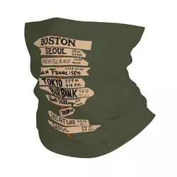 Mash Location Signpost Alan Alda War Bandana Neck Cover Printed M*A*S*H Wrap Scarf Warm Headwear Running for Men Women Adult