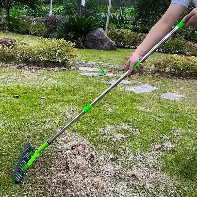 Thatch Rake Home Gardening Lawn Tools Farming Garden Rake Lawn Grass Hay Rakes Deciduous Soil Pine Rakes Gardening Farm Tools