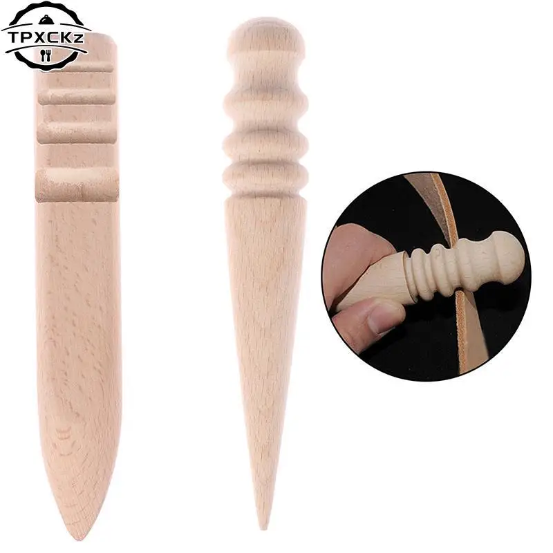 Handmade Burnishing Rod Leather Craft Edges Slicker Round Wood Leathercraft Tool