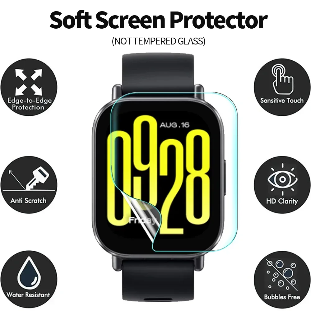 5-10Pcs Hydrogel Film For Redmi Watch 5 Lite Soft Screen Protector For Redmi Watch5 Lite Not Glass Smartwatch Accessories Curved