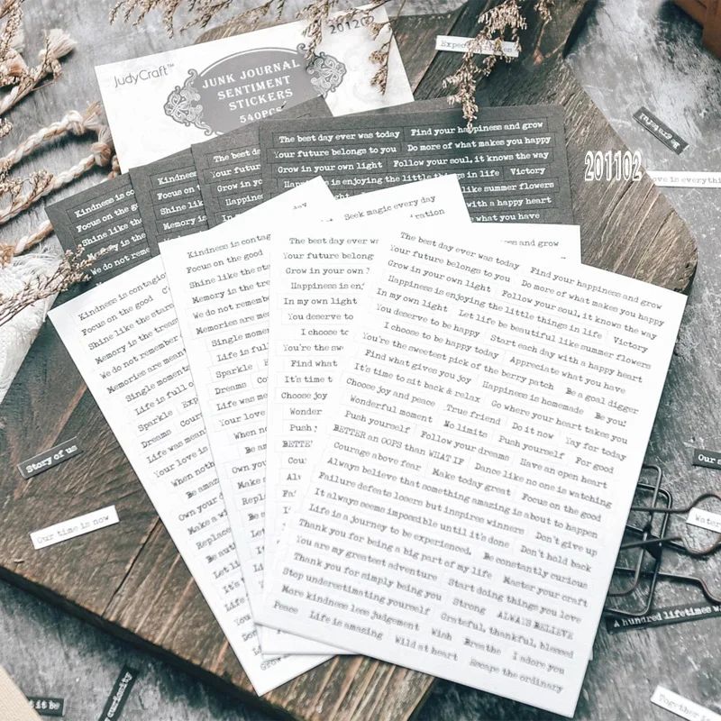 528Pcs Retro Sentiment Phrase Stickers Junk Journal Decorative Vintage Quote Stickers Collage DIY Album Scrapbooking Supplies decorative stickers self adhesive stickers stationery stickers paper stickers adhesive stickers decorative labels stickers handbook stickers packaging stickers diy scrapbooking accessories