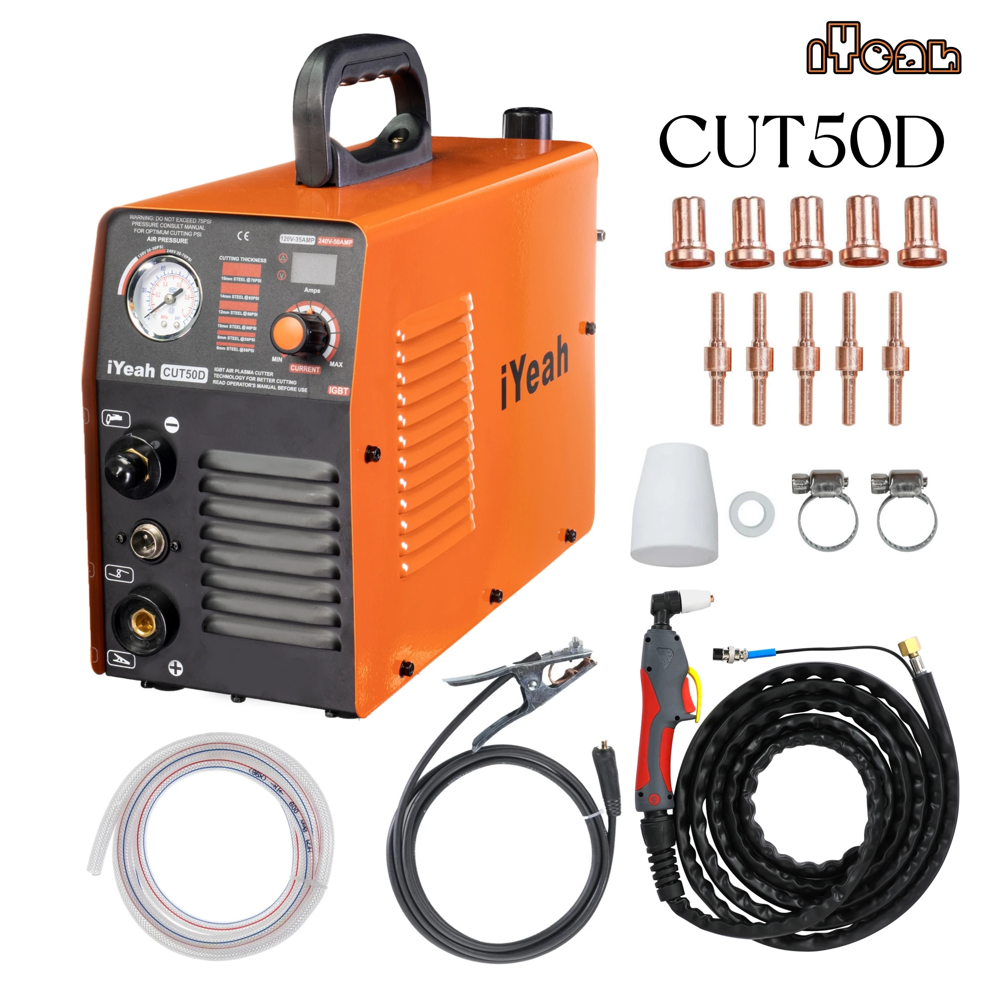 iYeah Classical CUT50X CUT50D Air Plasma Cutter Dual Voltage 110V/220V 50A Cutting Machine Max Cutting Thickness 16mm 2