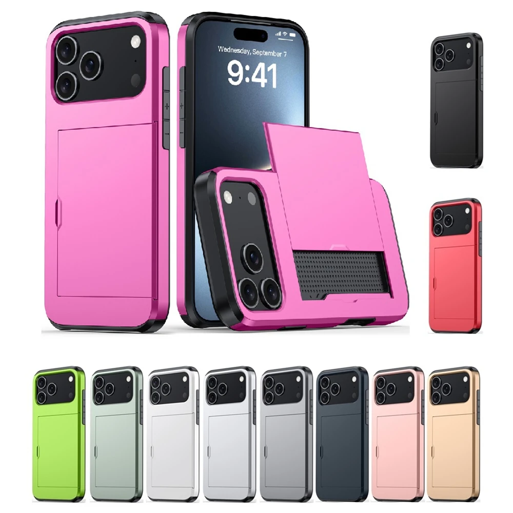 Premium Flip Wallet Phone Case with Card Holder - Heavy Duty Shockproof Protection Cover