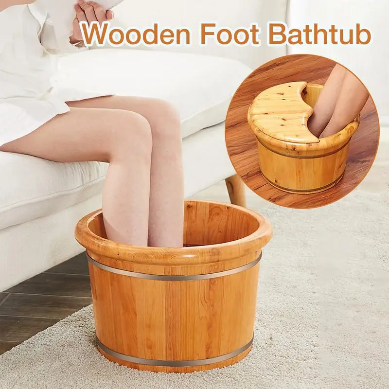 Foot Soak Tub Durable Wooden Bucket For Bathing Household Foot Tub Foot