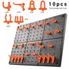 10pc Wall-Mounted Hardware Tool Holder Plastic Storage Hanging Board Hole Hook Parts Garage Organize Attachment for Workshop 4