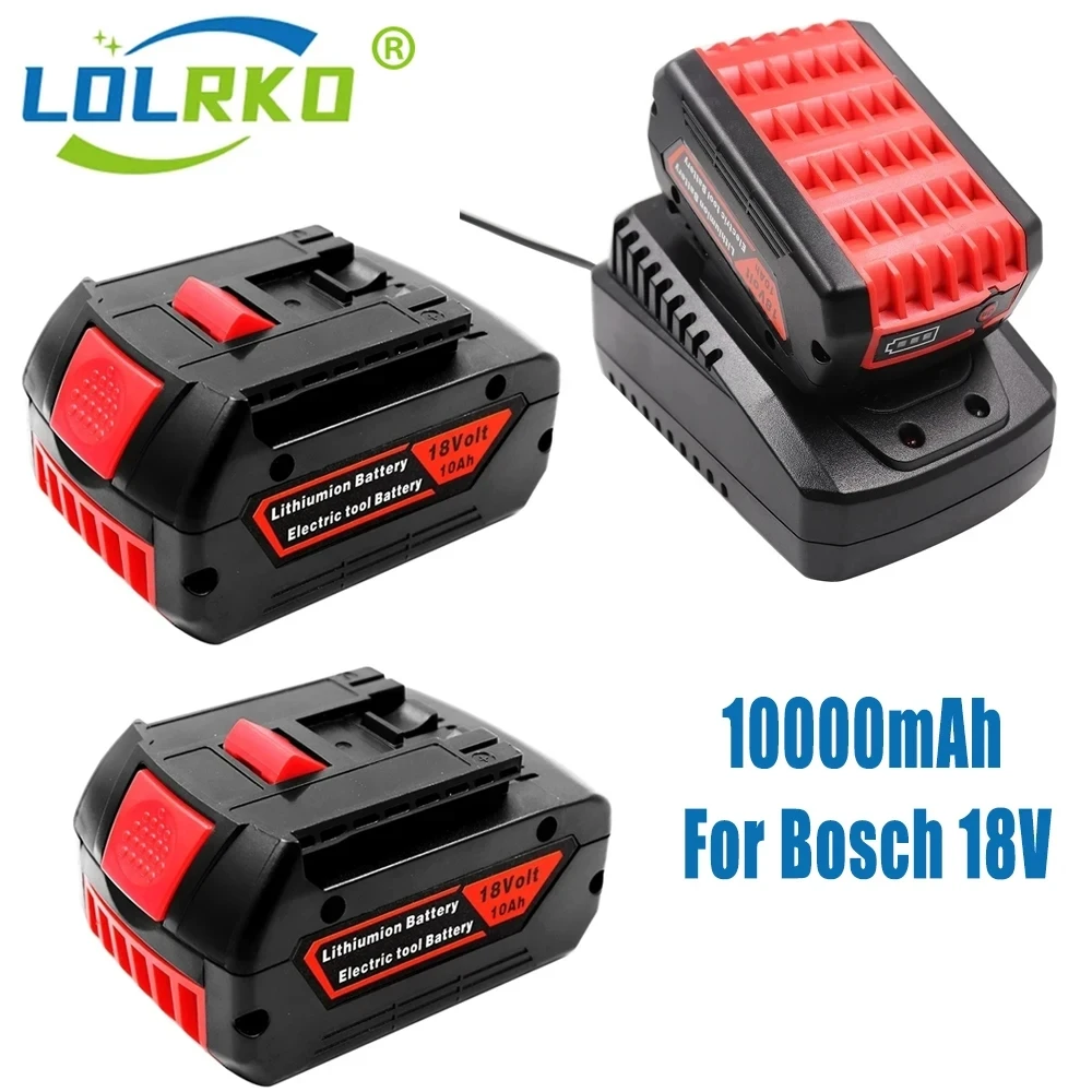 

Аккумуляторная литий-ионная батарея 18 в 10 А для Bosch 18 в, резервная батарея для электроинструмента, 10000 мАч, портативная сменная батарея, дисплей
