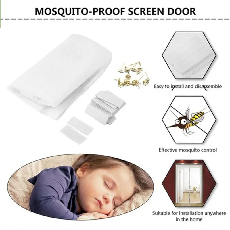 Mosquito Net Anti-Mosquito Summer Automatic Closing Magnetic Invisible Door Mesh Anti Bug Fly Partition Curtain Magic Mesh