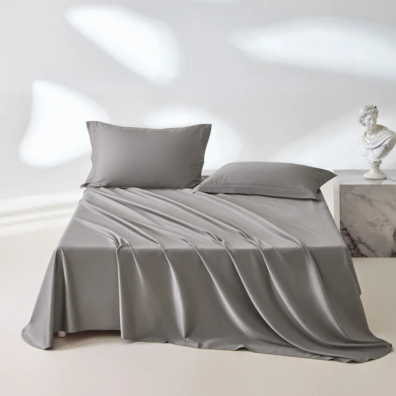 1PC Egyptian Cotton Bed Flat Sheet for Double King Queen Bed Solid Color 800 Thread Count Top Sheets Luxurious Durable Bedsheet 5
