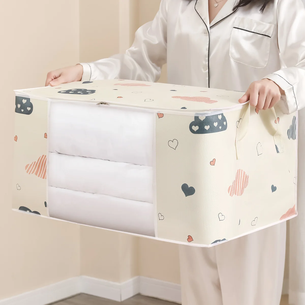 4/2/1PCS Big Capacity Quilt Clothes Storage Bag Moisture Dust Proof Organizer Duvet Blanket Sorting Bags Student Luggage Bag 4