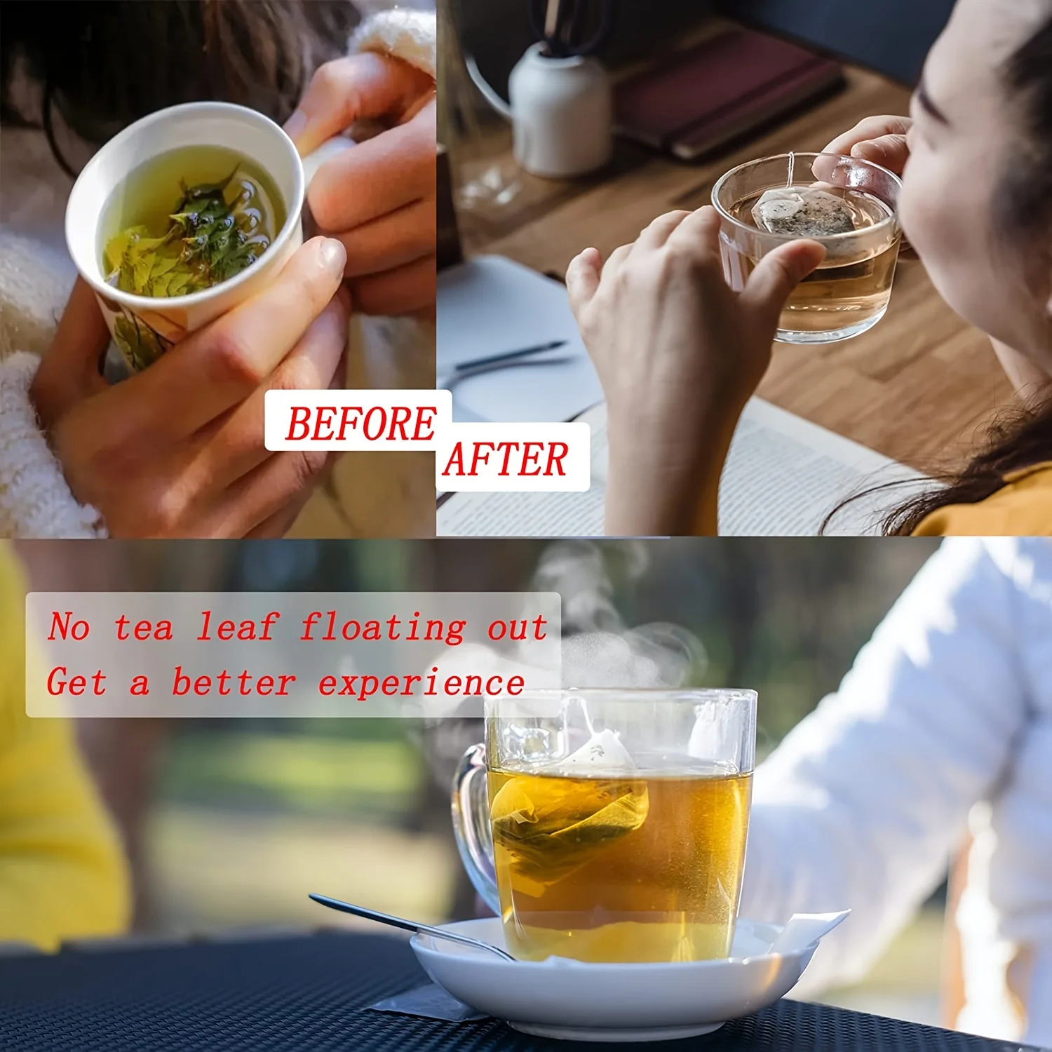 300pcs Drawstring Filter Paper Bags for Coffee Tea Natural Biodegradable Disposable Brewer Empty Tea Infuser Bag Set for Brewing