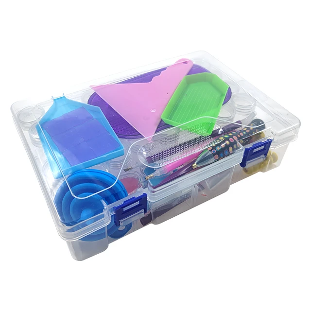 Diamond Painting Roller Storage Box Bead Containers Art Tool Accessories  Container Organizer Funnel Tools Diament Accessory Tray