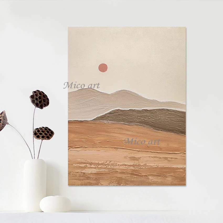 

Simple Scenery Paintings Abstract Wall Art Mountain Picture Canvas Artwork Unframed Acrylic Decoration New Design Hand Drawing