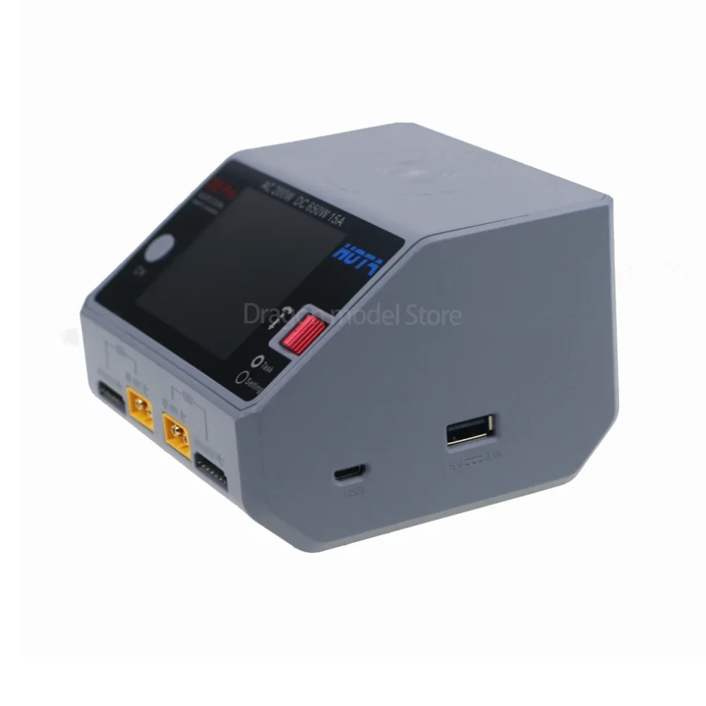 HOTA D6 Pro 200W AC/650W DC Dual Channel Wireless Battery Charger for LiPo LiHV NiMH NiCd RC Drone thumbnail 5