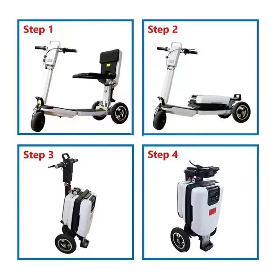 Electric Tricycle Adult Electric Vehicle Lithium Battery Elderly Scooter Foldable and Portable Small Mobility Scooter