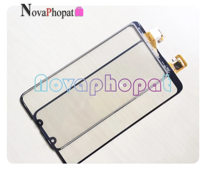 Novaphopat 블랙/화이트 센서 화웨이 Y7 2019 / Y7 프로 2019 / Y7 프라임 2019, 터치 스크린 디지타이저 유리 패널 + 추적