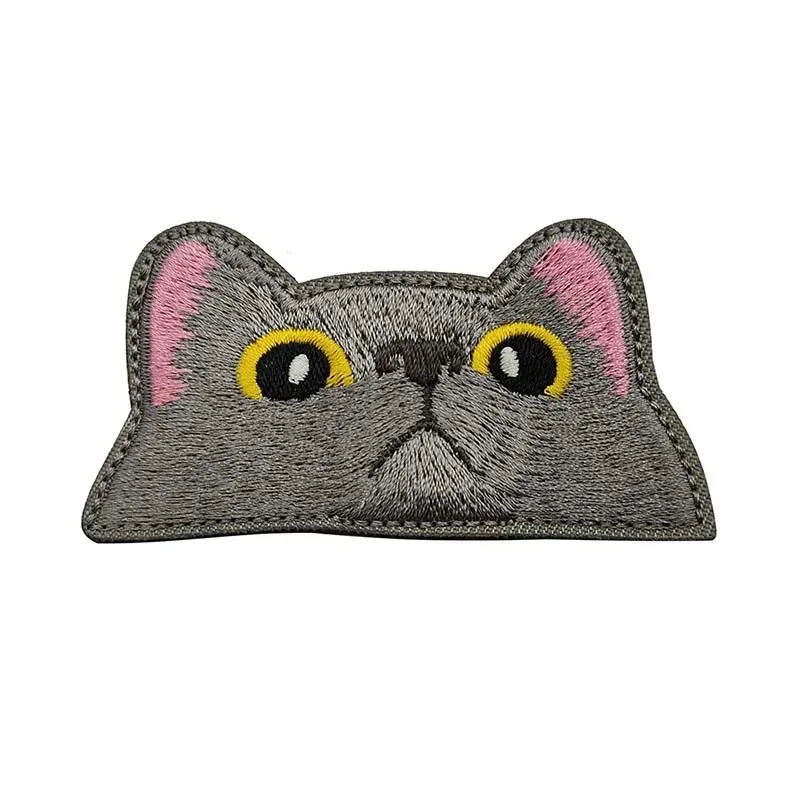 1Pcs Cat embroidery fabric patches clothing accessories badges Velcro armbands stickers