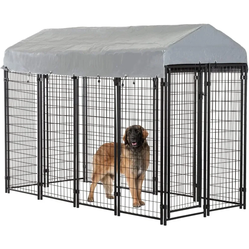 Kennels, 8 X 4 X 6 Ft Dog Kennel Outdoor Dog Pen Playpen House Heavy Duty Crate, Kennels