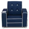 Kids Upholstered Chair with Cup Holder,Toddler Armrest Chair, Lightweight Children Sofa Chair,Kid Read Sofa,Side Pockets 4