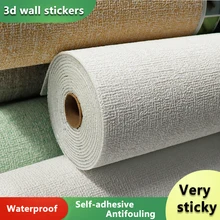  2.8m Self Adhesive 3D Panel Decorative Wallpaper Foam Soundproof Waterproof 3D Wall Sticker New Design Bedroom Wallpaper 