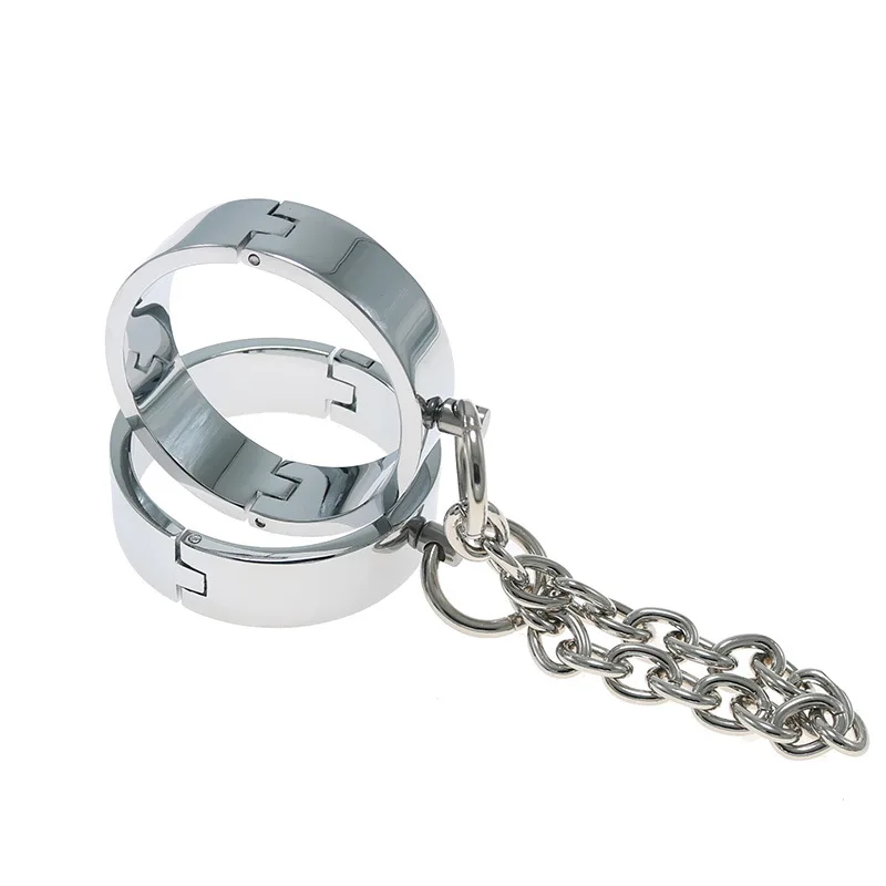 Set bondage in metallo con manette ceppi e collare di schiavitù_voghion.com