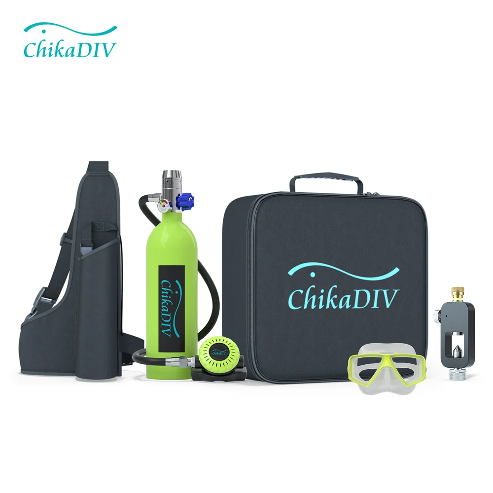 Chikadiv C400 Scuba Diving/Snorkel Tank Equipment Mini Scuba Diving Cylinder Bottle Snorkeling Set Oxygen Tank Dive Equipment diving snorkel swimmers snorkel swimming snorkel scuba diving buoy scuba diving mouthpiece scuba diving tank valve cover scuba diving hose