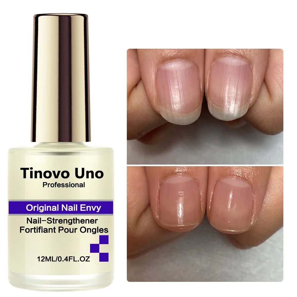 Nail Strengthener Tinovo Uno Orignal Nail Strengthener 12ml Keratin Nail Ridge Filler Base Oil Hardener for Repair Brittle Damaged Nails Manicure