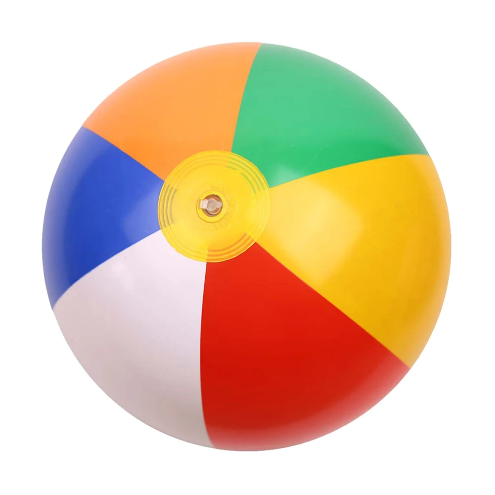 Inflatable Beach Ball Swimming Pool Play Balloon Rainbow Color Summer Water Toy Birthday Pool Party Favor for Age 3+ Boys Girls