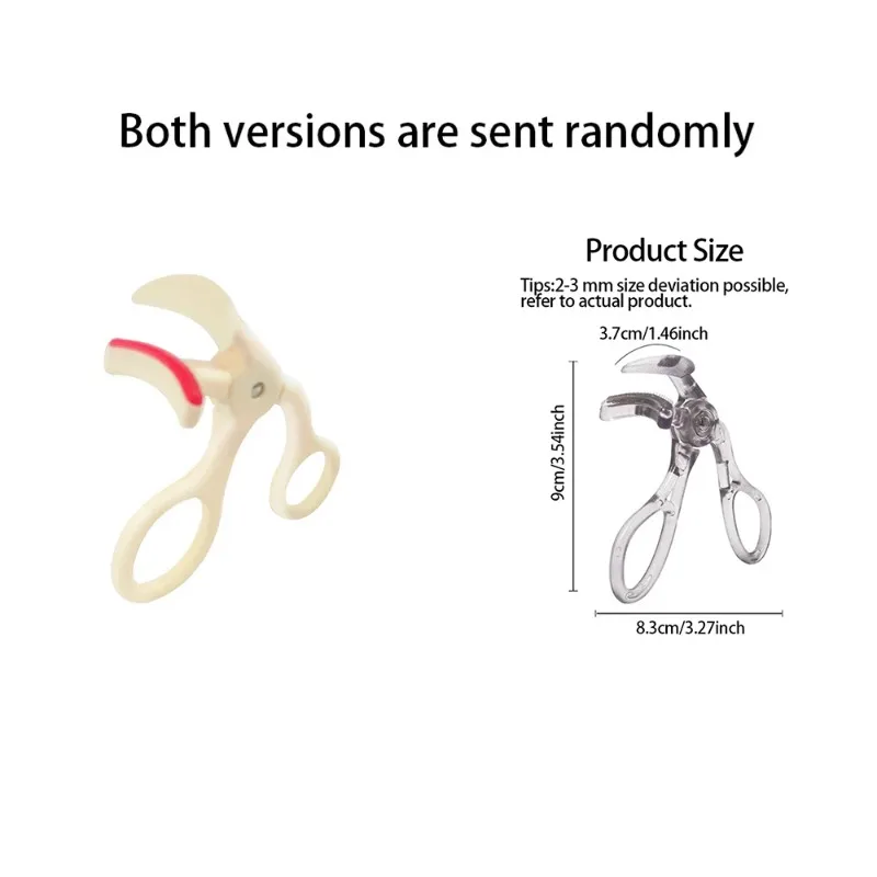 Dual-Head Eyelash Curler with Lash Comb - Wide & Partial Curling Options, Waterproof & Smudge-Proof Design for Natural Lift