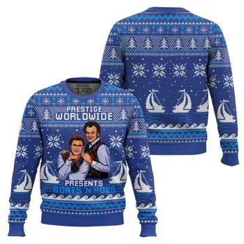 Step Brothers Ugly Christmas Sweater Funny Xmas Pullover Holiday Party Wear Family Warm Cozy Christmas Sweater Gift for Men