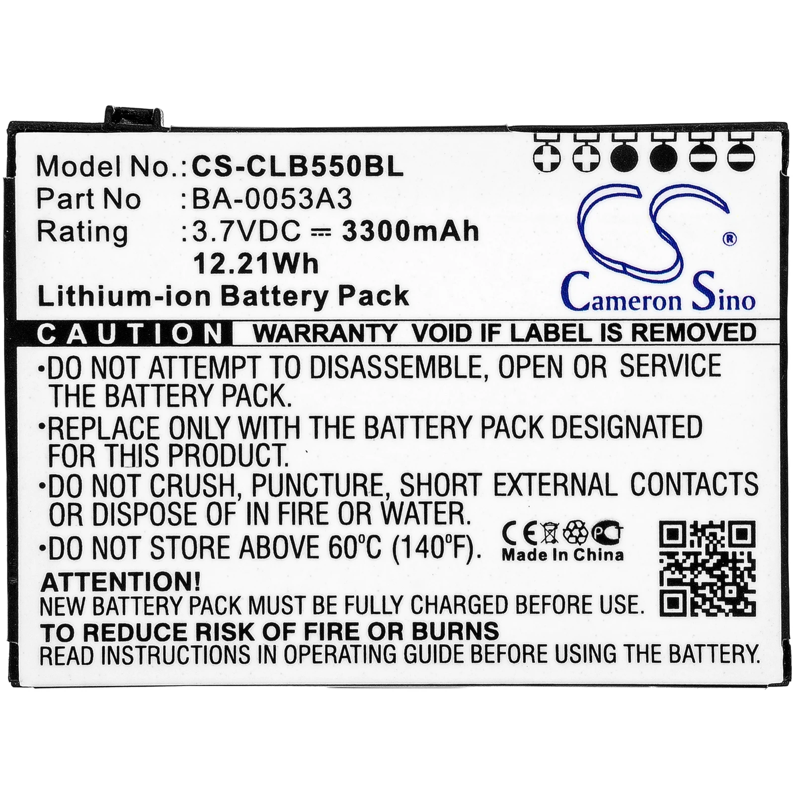 S8299876c18b845cdabcbe0290fc6a7a7d For CipherLab CP50, CP55 Barcode Scanner Battery BA-0053A3/3300mAh Mallzona